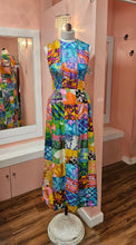 Load image into Gallery viewer, 1960s Silky Patchwork maxi by Karem
